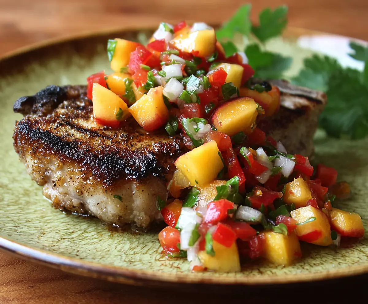 Grilled Pork Chops with Fresh Nectarine Salsa