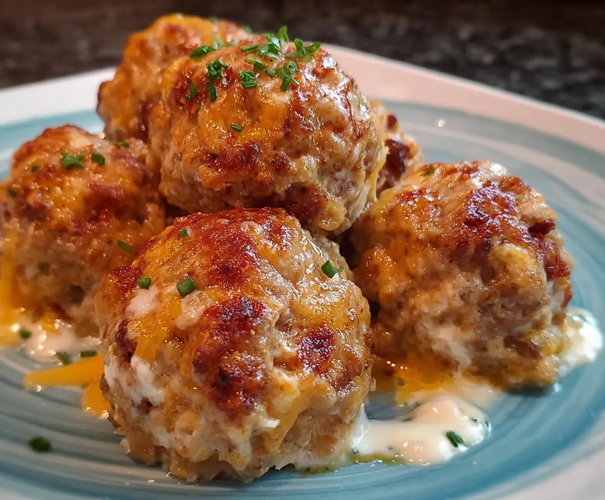 Sausage Balls with Cream Cheese