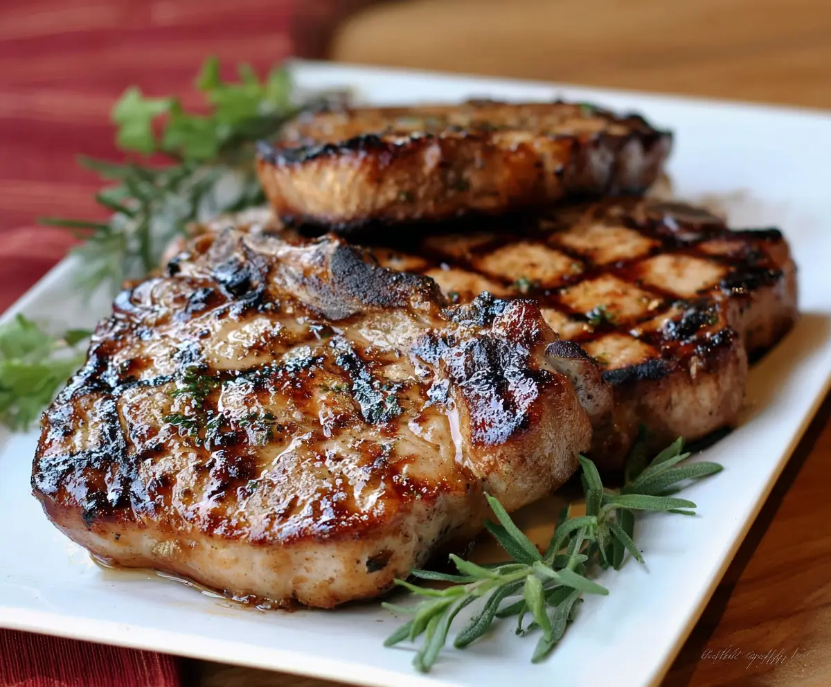 Succulent Grilled Hickory Pork Chops