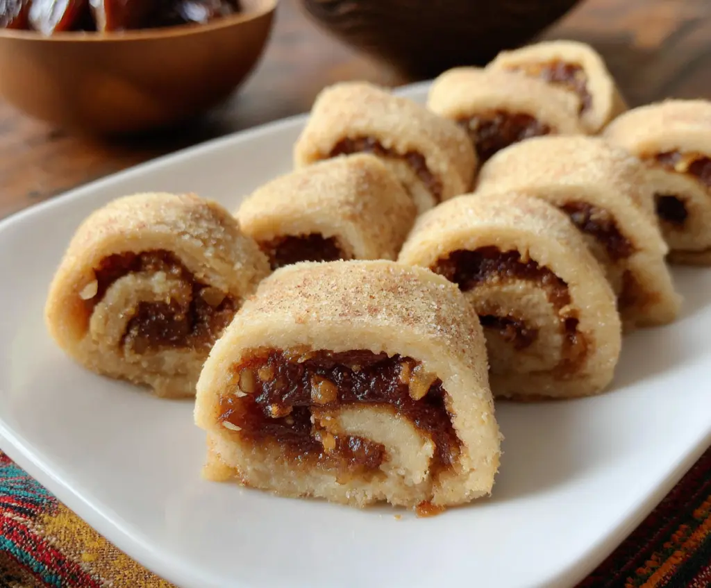 Delicious homemade cashew fig rolls with a golden crust and chewy center, perfect for snacking or dessert.