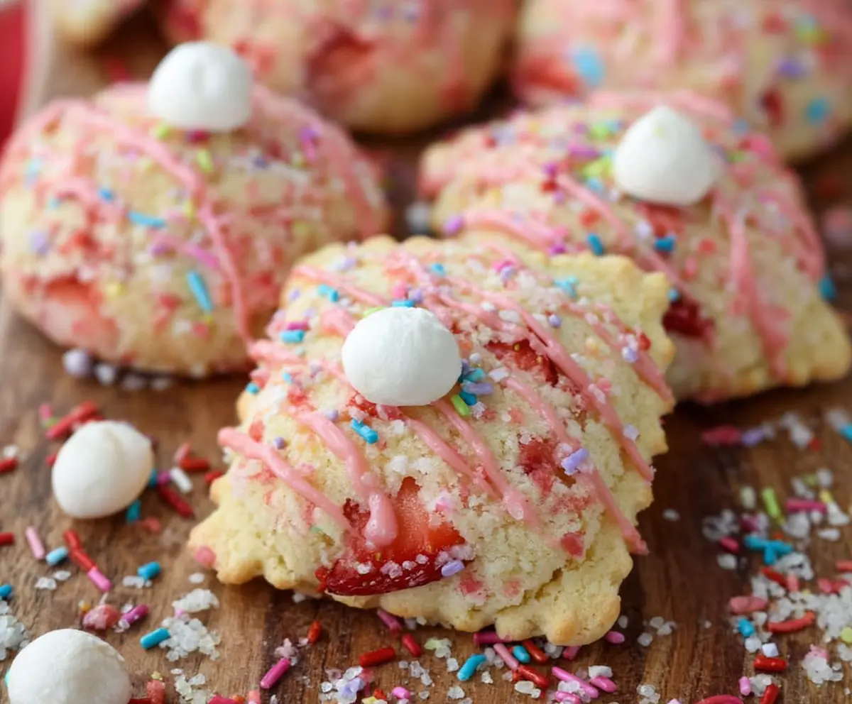 Strawberry Pop Tart Cookies 
