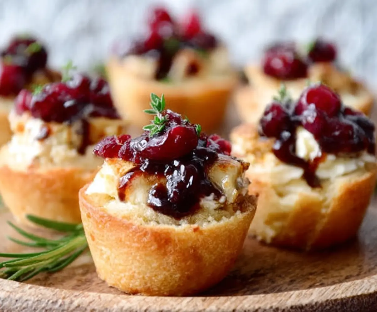 Balsamic Cranberry Brie Bites