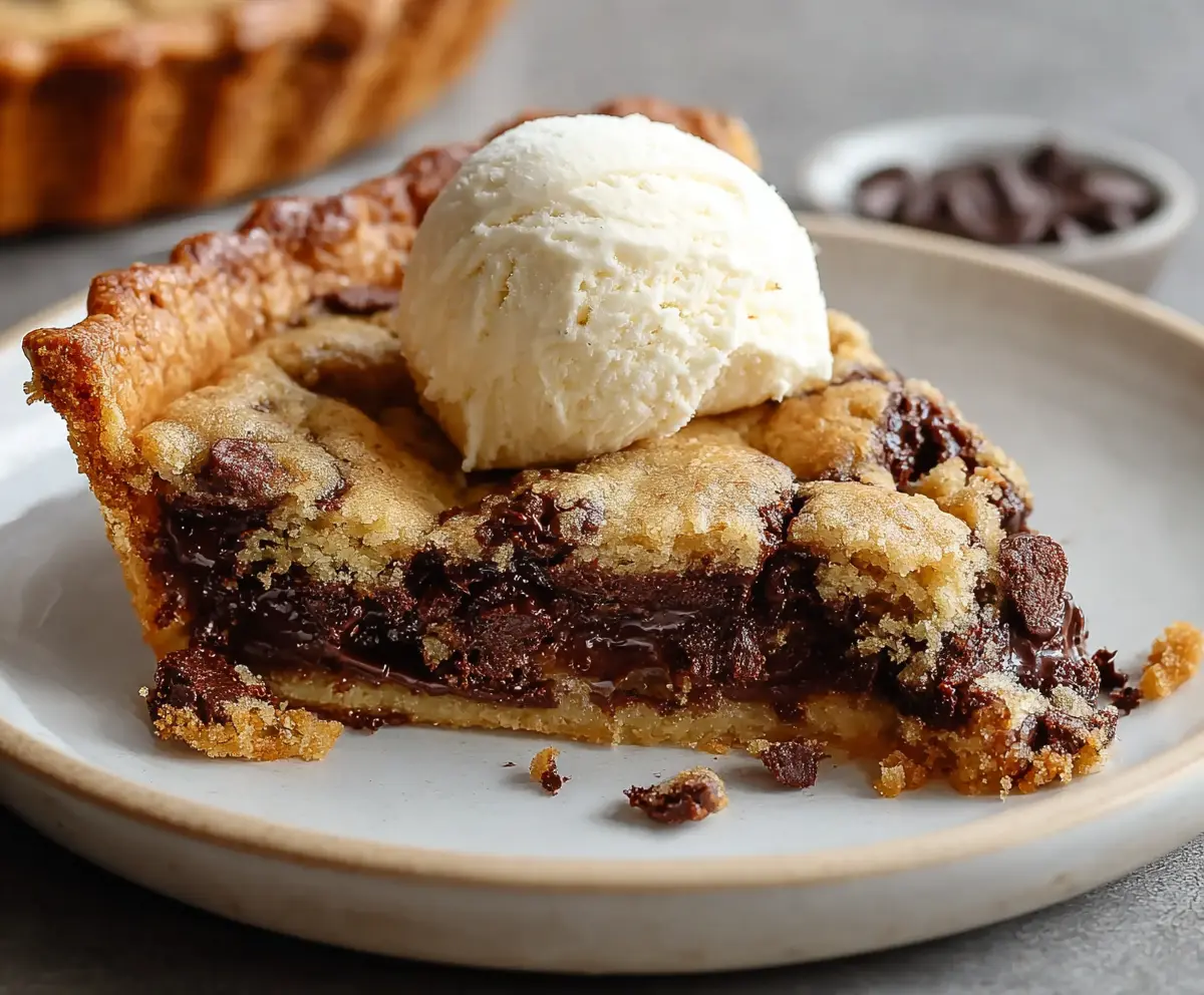 Easy Chocolate Chip Cookie Pie