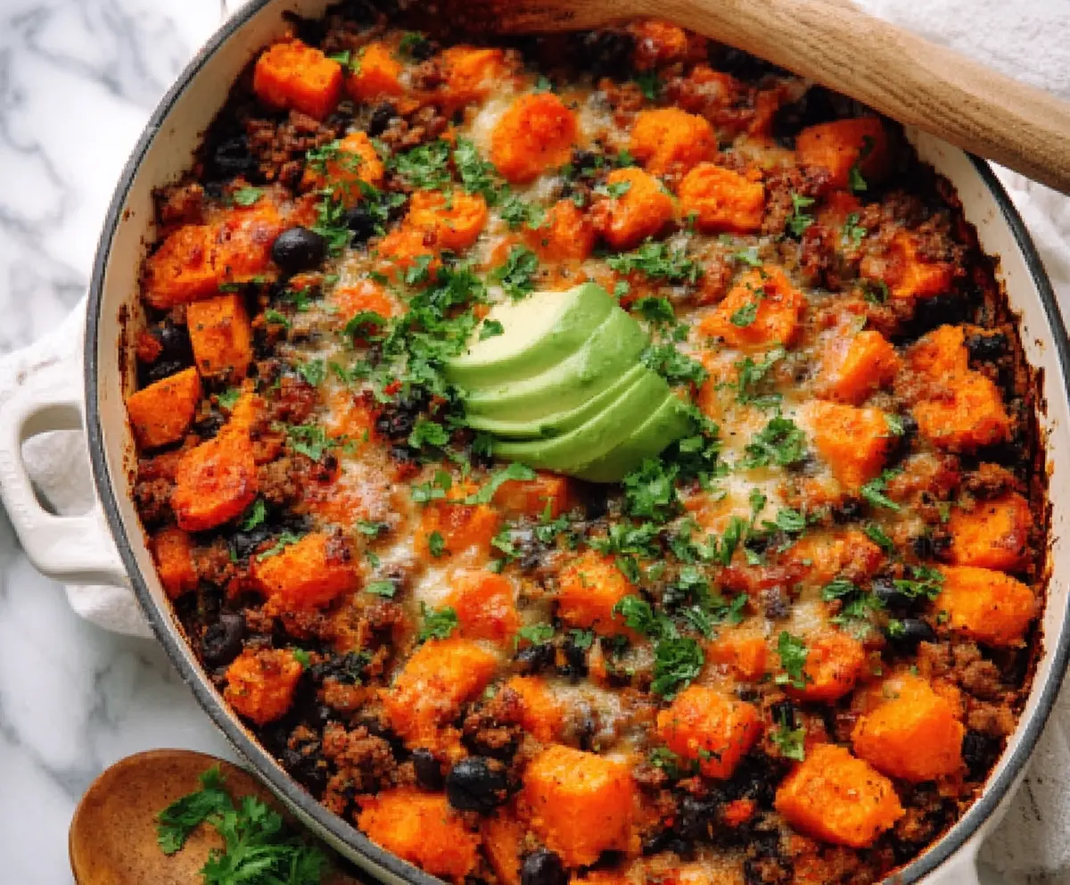 Ground Turkey Sweet Potato Bake Recipe