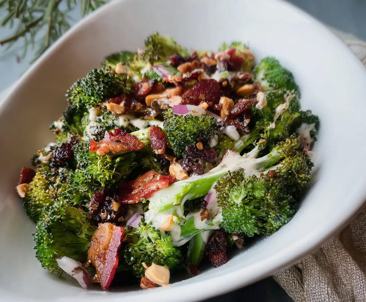 Roasted Broccoli Bacon Crunch Salad