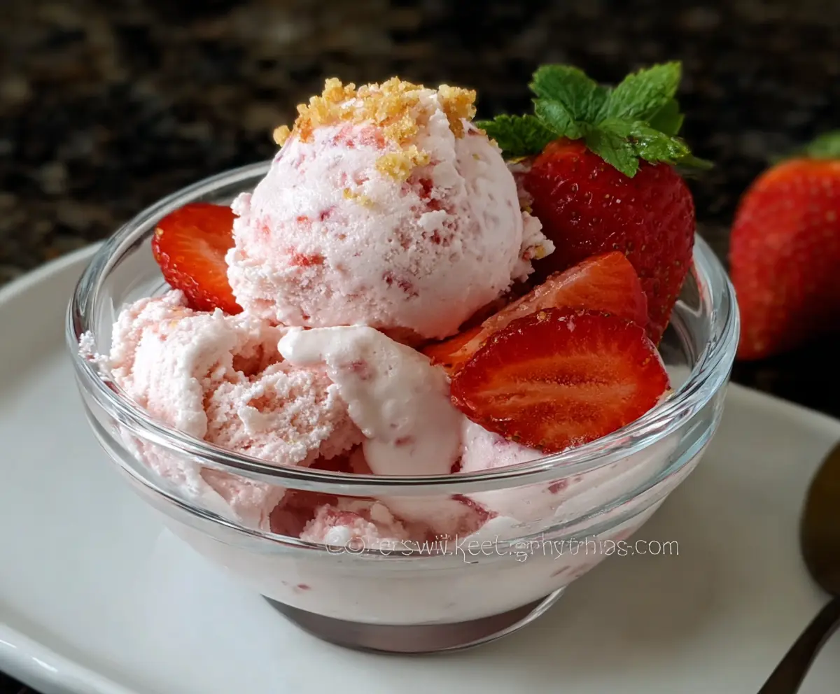 Strawberry Cottage Cheese Ice Cream (High Protein Low Carb)