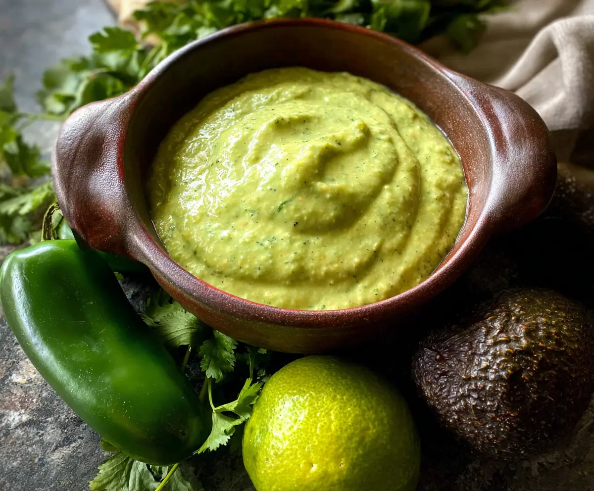 Creamy Tomatillo Avocado Salsa