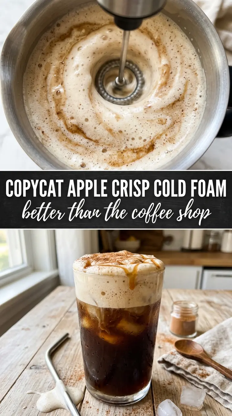 Apple Crisp Cold Foam creamy spiced topping