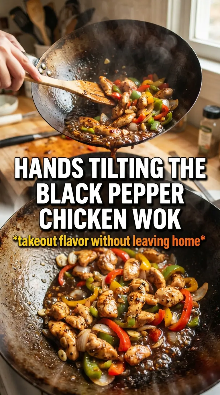 Black Pepper Chicken glossy peppery chicken rice