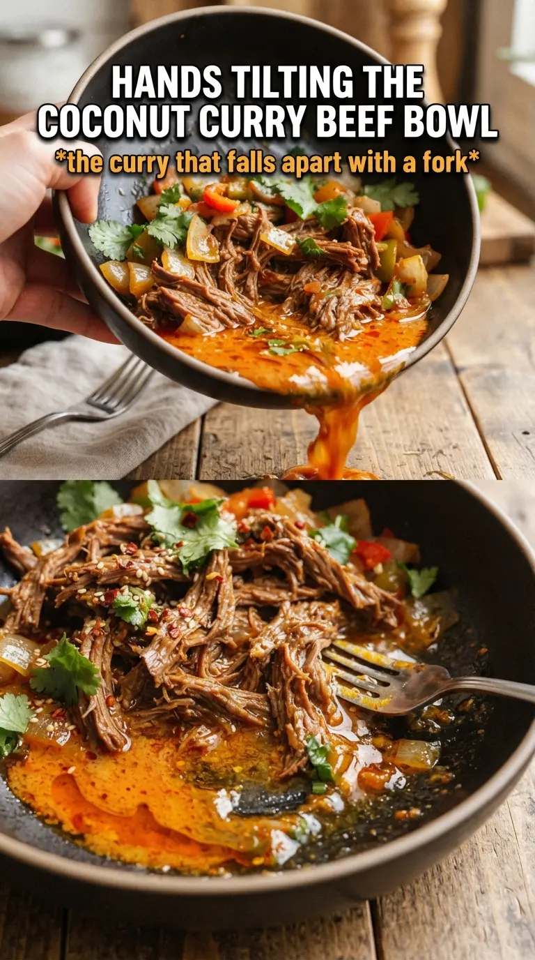 Coconut red curry drip beef rich saucy tender