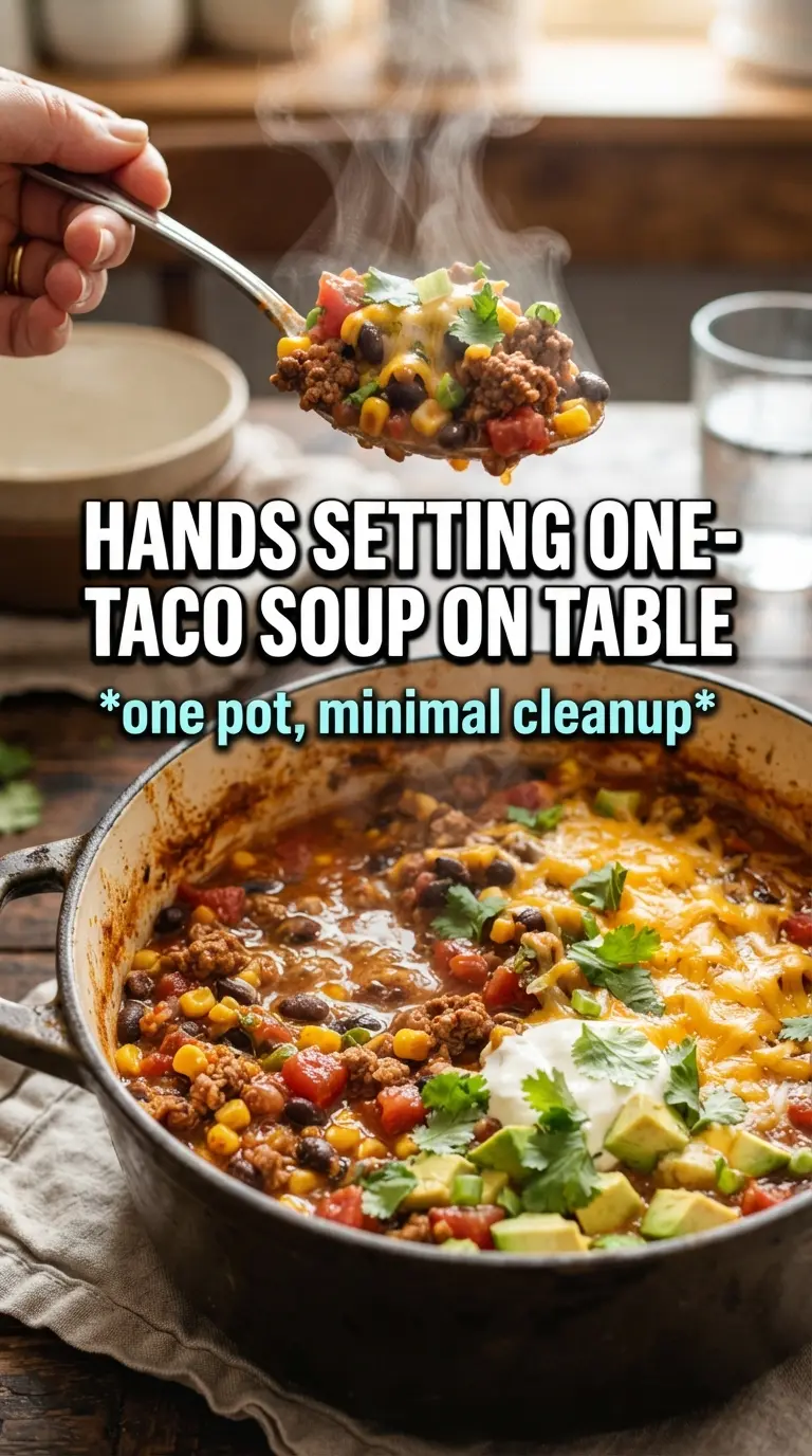 One Pot 30-Minute Taco Soup hearty Tex-Mex, quick one-pot