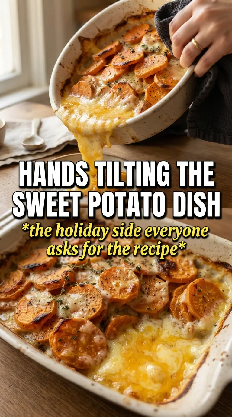 Scalloped Sweet Potatoes golden cheesy creamy