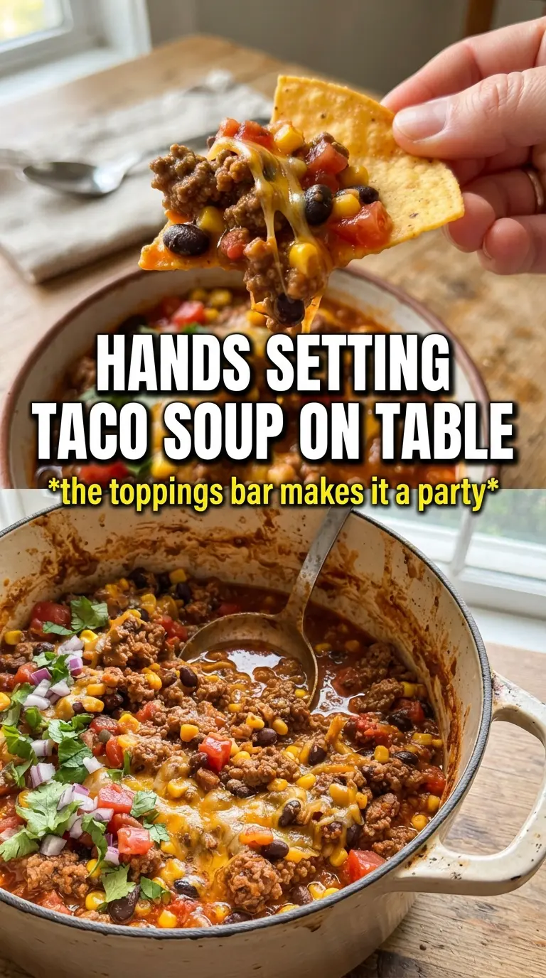 Taco soup bold brothy Tex-Mex